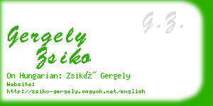 gergely zsiko business card